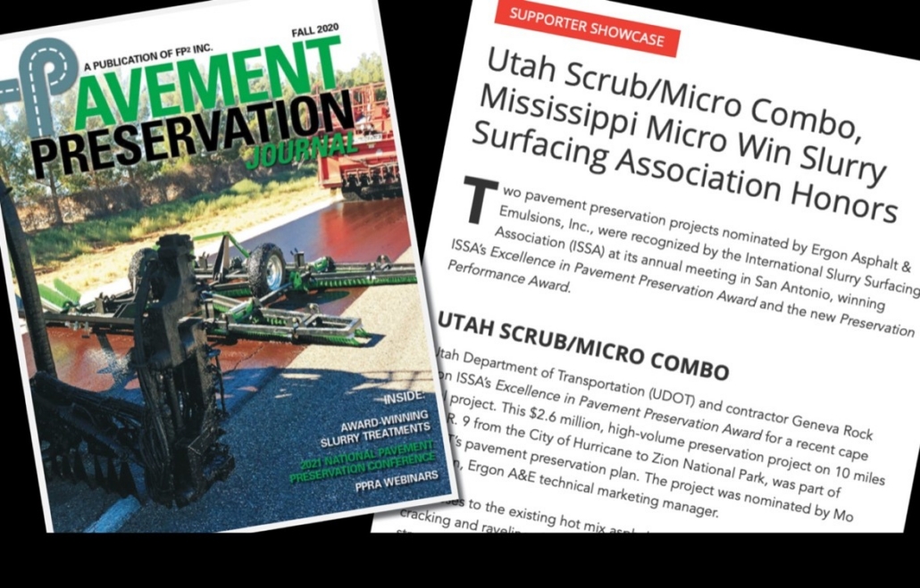 Agencies’ Preservation Treatments Using Ergon Emulsions Win International Awards