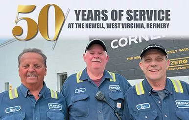 Employees Celebrate 50 Years at Ergon’s Newell Refinery