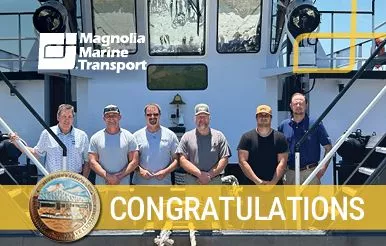 M/V Miss Marley Crew Receives First Lampton Honors Award Challenge Coin